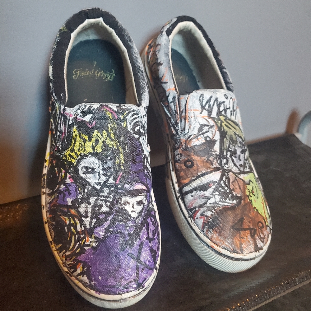 Hand Painted Yu-Gi-Oh! Shoes size 7
